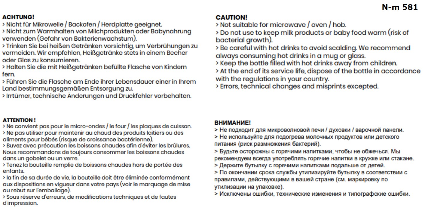 GRIP Vakuum Flasche schwarz