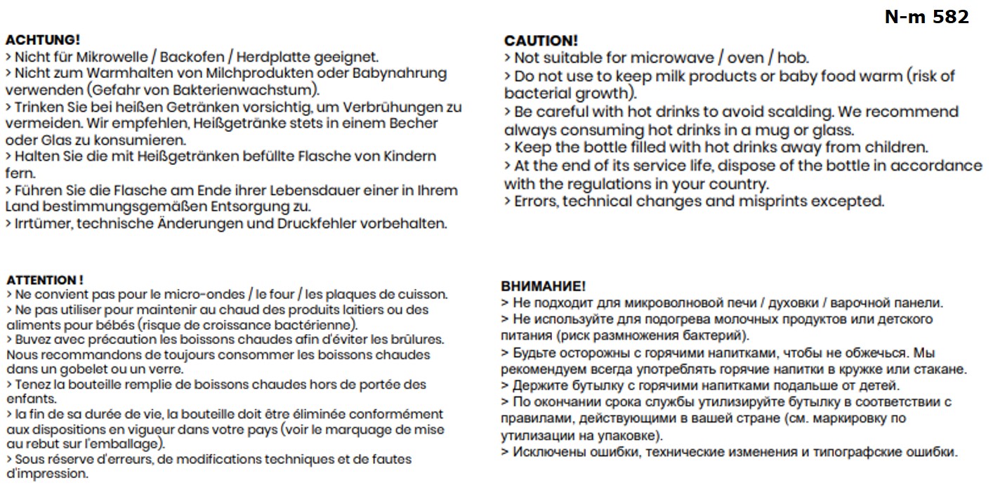 GRIP Vakuum Flasche weiss