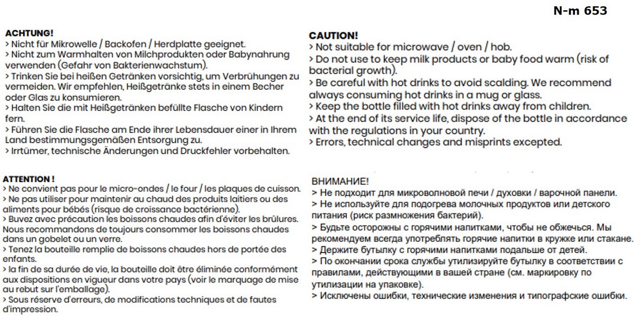 Vakuumflasche schwarz 500 ml