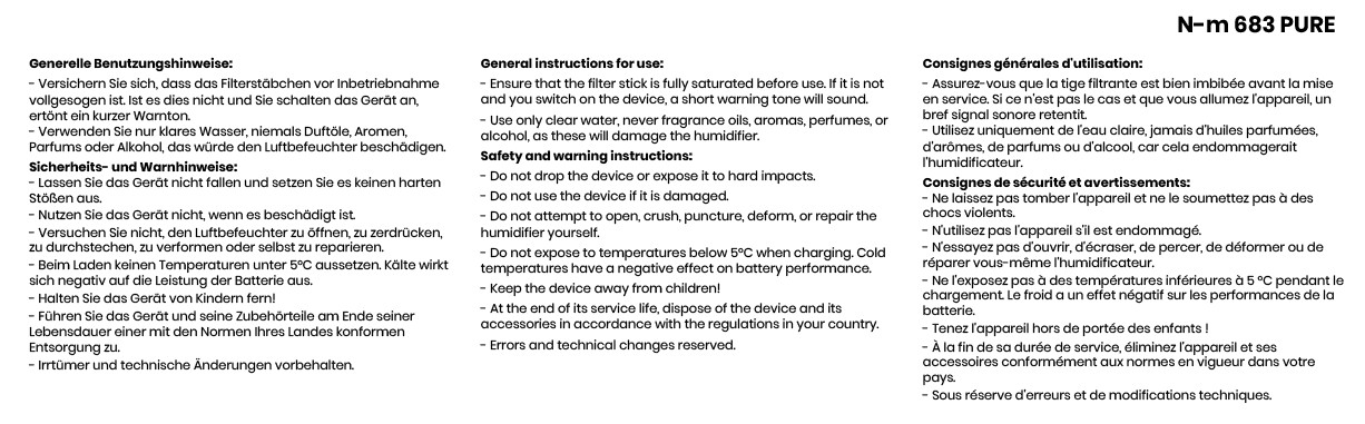 PURE Luftbefeuchter weiß