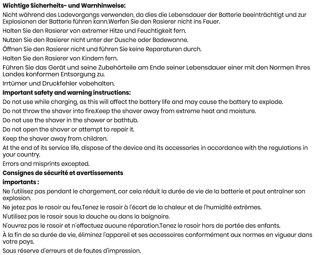 HARRY Akku- Reiserasierer