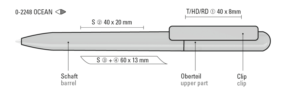 RECYCLED PET PEN CHANGE ocean