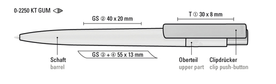 RECYCLED PET PEN PRO K transparent GUM