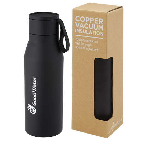 Ljungan 500 ml Kupfer-Vakuum Isolierflasche mit PU Kunststoffband und Deckel