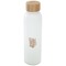 Lume 500 ml Flasche aus mattiertem Kalknatronglas mit Bambusdeckel