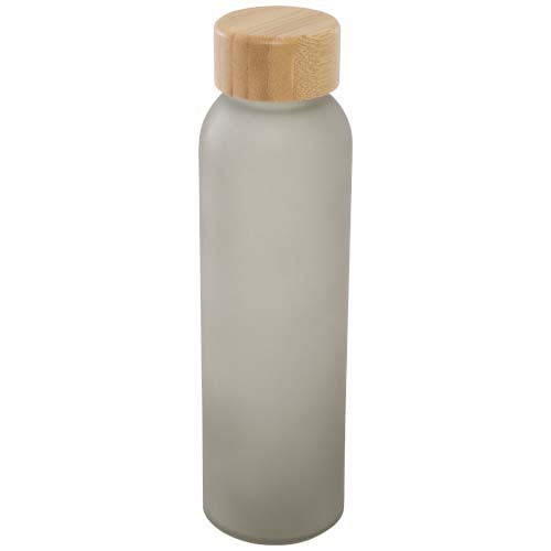 Lume 500 ml Flasche aus mattiertem Kalknatronglas mit Bambusdeckel