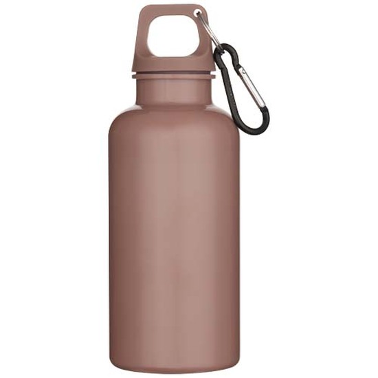 Oregon 400 ml einfarbige RS-zertifizierte Trinkflasche aus recyceltem Kunststoff mit Karabinerhaken