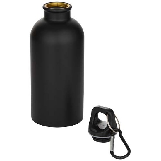Oregon 400 ml matte RCS-zertifizierte einwandige Trinkflasche aus recyceltem Edelstahl mit Karabinerhaken