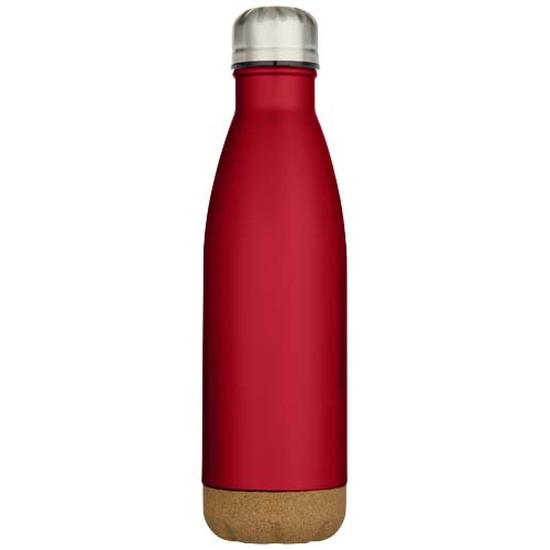 Cove 500 ml doppelwandige, vakuumisolierte Trinkflasche aus Edelstahl mit Korkdetails