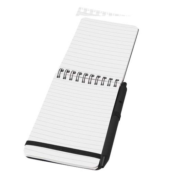 Thalaasa A6 Hardcover Notizbuch aus Ocean Bound Kunststoff mit Kugelschreiber (schwarze Mine)