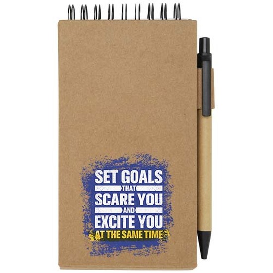 Flipper Haftnotizblock mit Kugelschreiber (schwarze Mine)