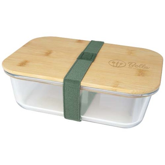 Roby 1000 ml Glas Lunchbox mit Bambusdeckel