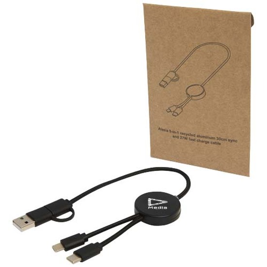 Citala 30 cm 5-in-1 Kabel aus recyceltem Kunststoff für Datenübertragung und 27W Schnellladung