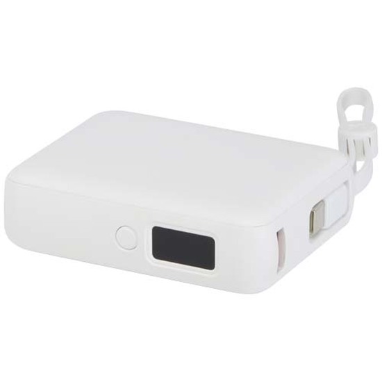 Acrux 35 W 10.000 mAh Tablet Powerbank mit integriertem Typ-C-Kabel aus recyceltem Kunststoff
