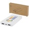 Adhil 10 W 10.000 mAh Powerbank aus recyceltem Kunststoff mit 2 integrierten Kabeln