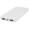 Adhil 10 W 10.000 mAh Powerbank aus recyceltem Kunststoff mit 2 integrierten Kabeln