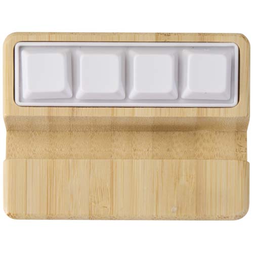 Algol Smartphonehalterung  aus recyceltem Kunststoff mit Fidget-Toy mit Bambusdetails