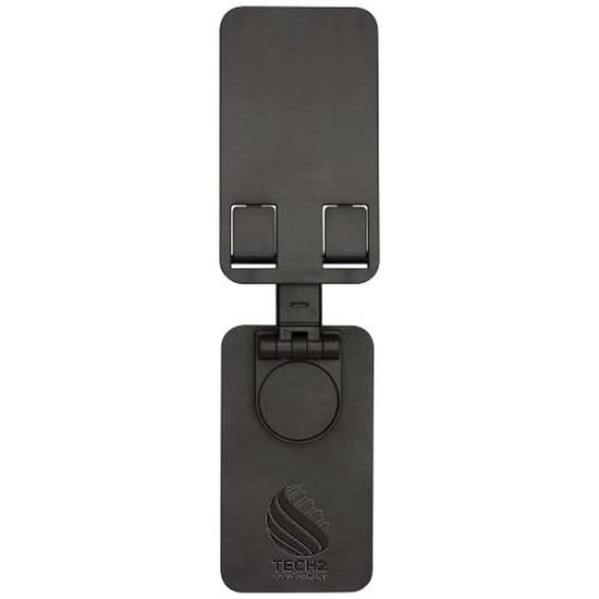 Alhena Klappbare Smartphonehalterung aus recyceltem Kunststoff mit Metallständer für den Schreibtisch