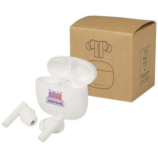 Alterf True Wireless Bluetooth® Headset aus recyceltem Kunststoff mit Silikon-Ohrstöpseln