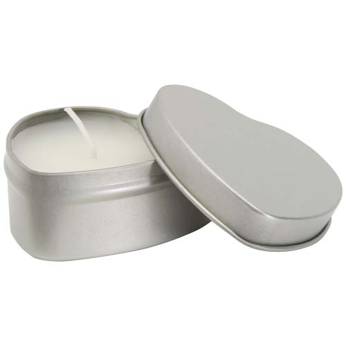 Blissful Herzförmige Zinnkerze mit Vanille Duft