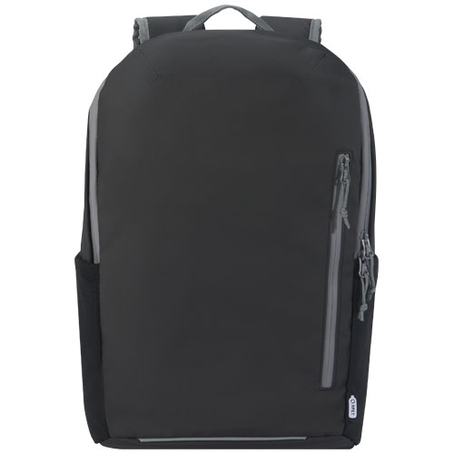 Aqua wasserabweisender 15" Laptop-Rucksack aus GRS Recyclingmaterial 21 L