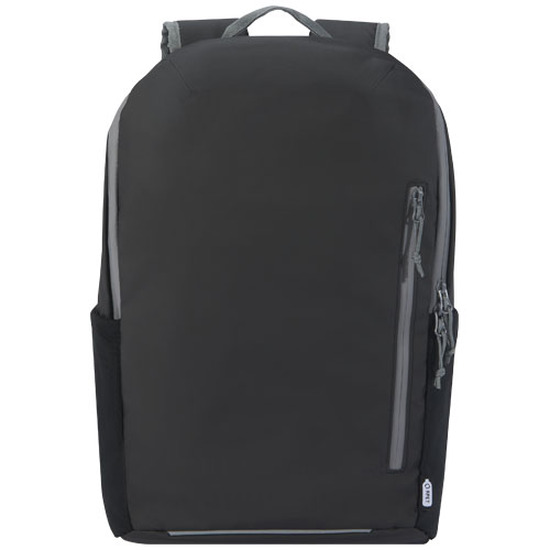 Aqua wasserabweisender 15" Laptop-Rucksack aus GRS Recyclingmaterial 21 L