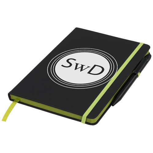 Noir Edge A5 Notizbuch mit farbigem Rand