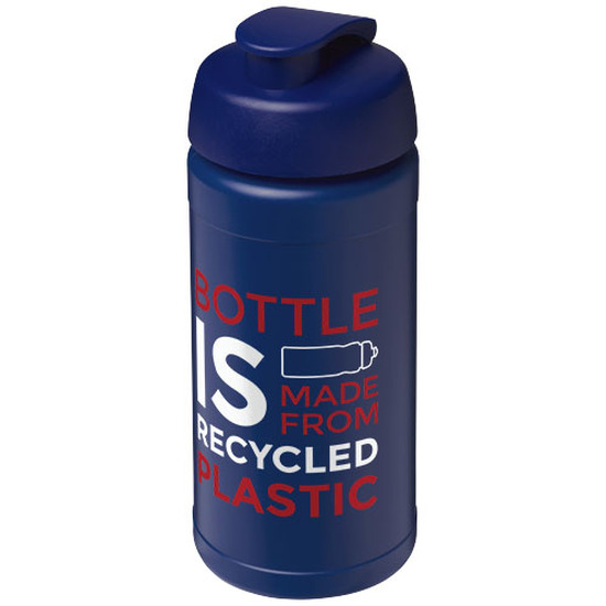 Baseline 500 ml recycelte Sportflasche mit Klappdeckel