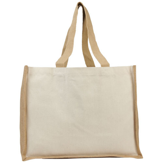 Varai 320 g/m Canvas und Jute Einkaufstasche 23L