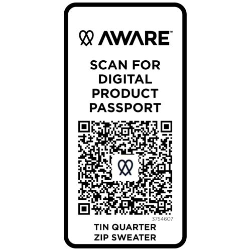 Tin Aware™ Pullover mit Half-Zip Reißverschluss aus recyceltem Material Unisex