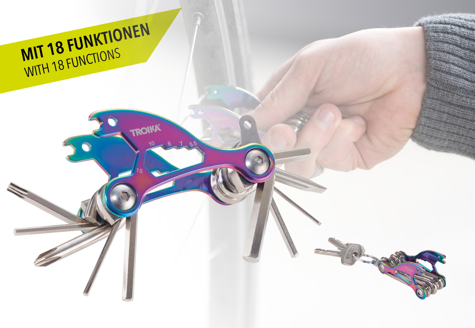 TROIKA Multifunktions-Werkzeug BIKE MULTITOOL