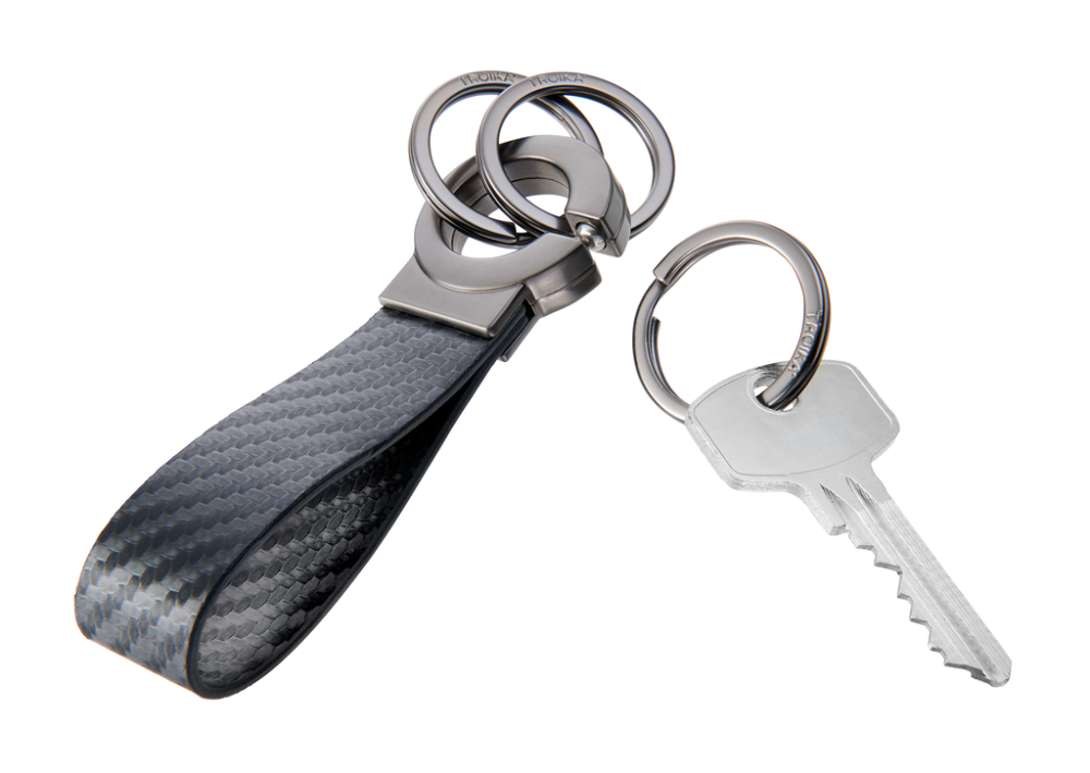 TROIKA Schlüsselanhänger KEY-CLICK CARBON