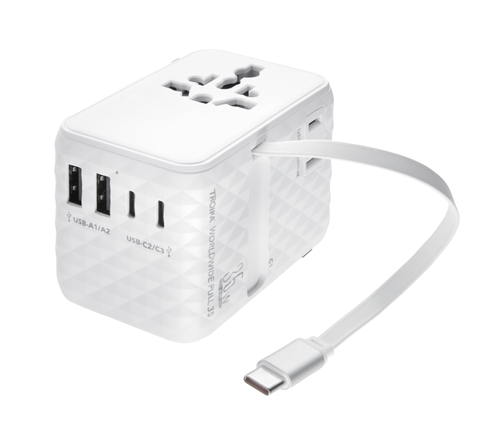 TROIKA Reiseadapter WORLDWIDE PULL 35