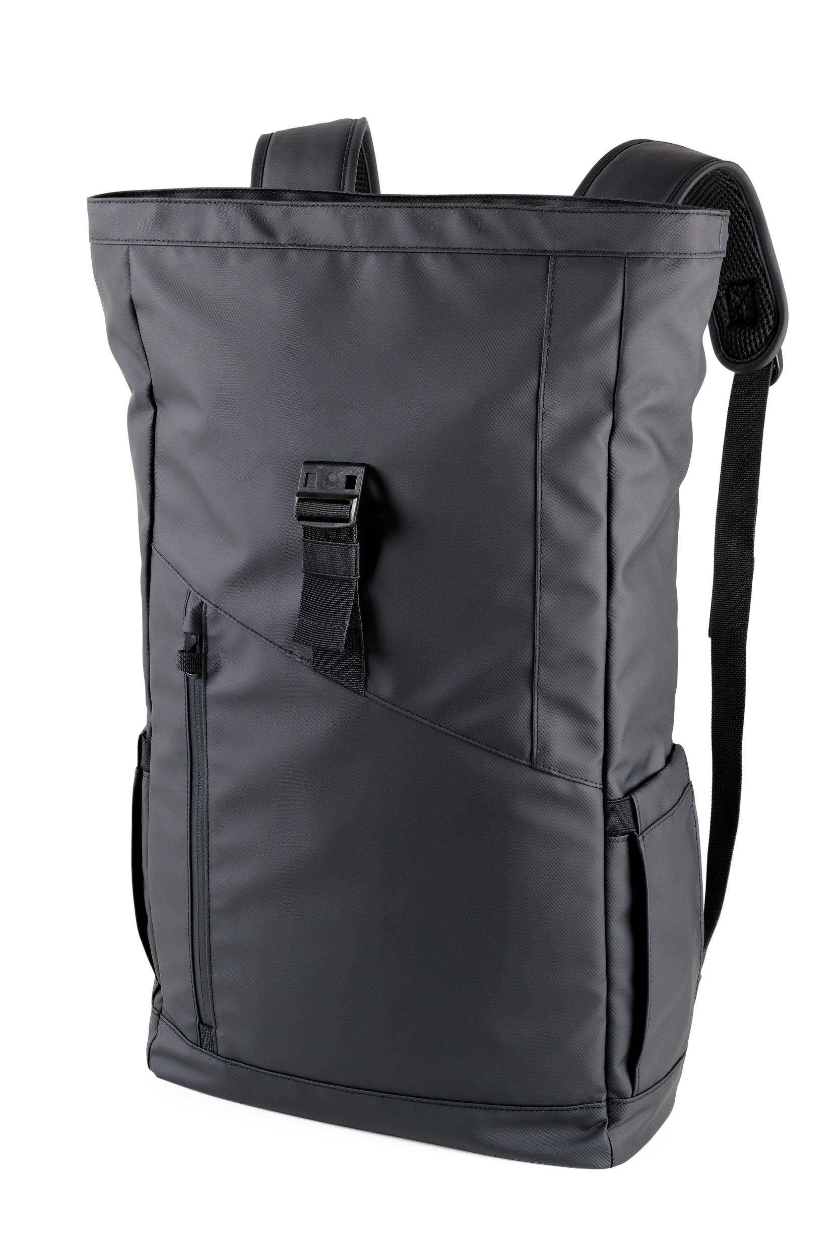 TROIKA Roll Top Rucksack TROIKA BLACK ROLL TOP