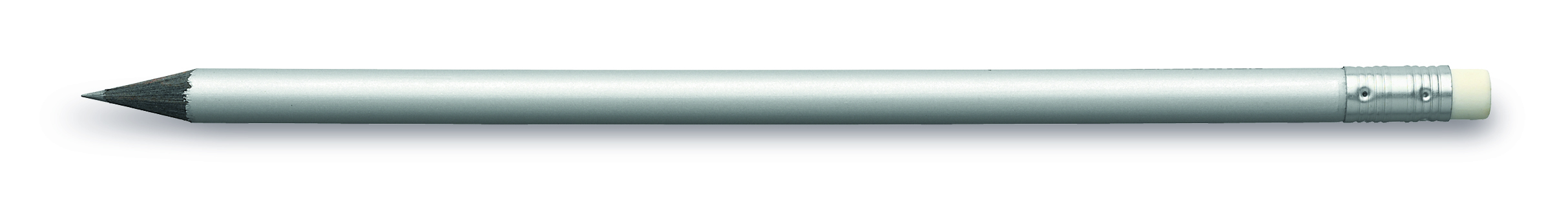 Design Bleistift Silber mit Radiertip