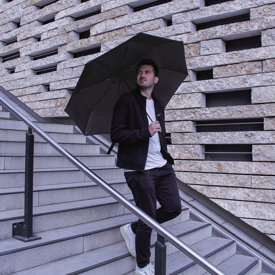 Gäste-Taschenschirm FARE® BlackShield Case Edition