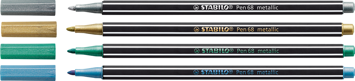 STABILO Pen 68 metallic 4er-Set Fasermaler