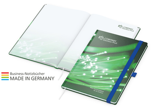 Notizbuch In-Book Round Bestseller A4, matt-individuell, mittelblau