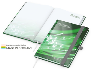 Notizbuch In-Book Round Bestseller A5, gloss-individuell, silbergrau
