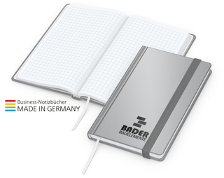 Notizbuch Easy-Book Comfort Bestseller Pocket, silber inkl. Prägung schwarz-glänzend