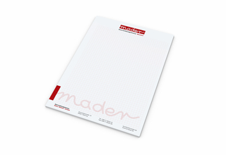 Schreibblock EXPRESS 50 Seiten individuell gestaltbar, Papierformat/Abheftlochung DIN A4 / ohne