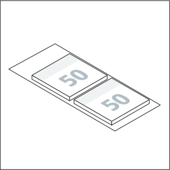 Haftnotiz-Karte Note-Card 2 Haftnotizblöcke 72 × 72 mm Trägerkarte, Haftzettel-Gestaltung weiß