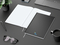 Notizbuch Memo-Book Umfang klein Hardcover matt-farbig, DIN A4, Lineatur Winkelkaro