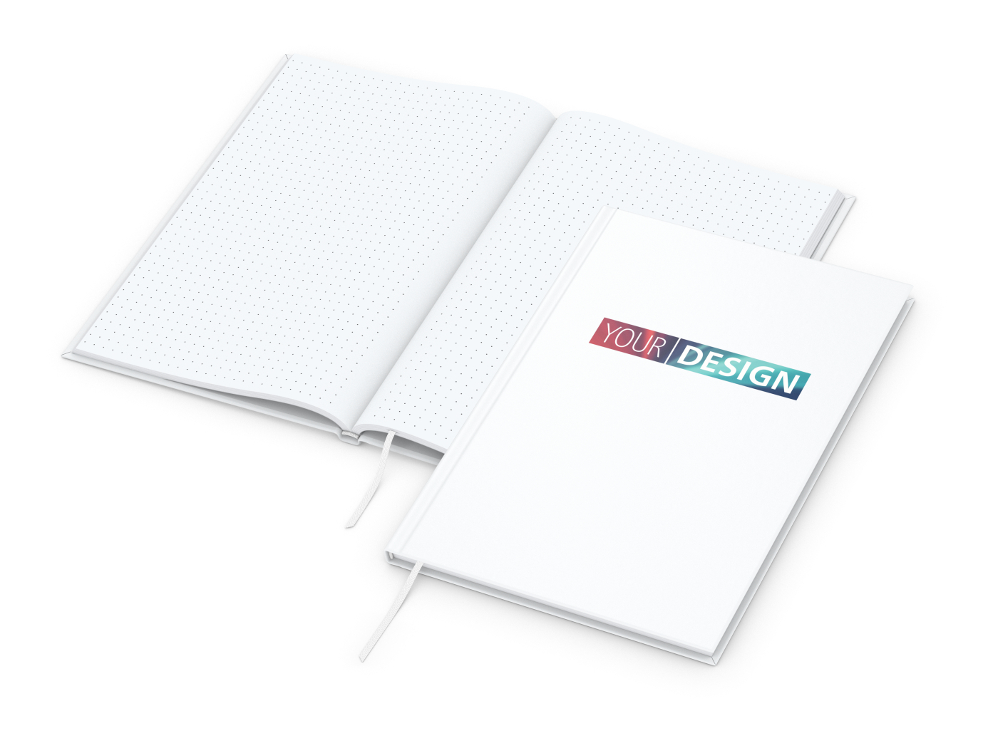 Notizbuch Memo-Book Umfang klein Hardcover matt-farbig, DIN A5, Lineatur Punktraster