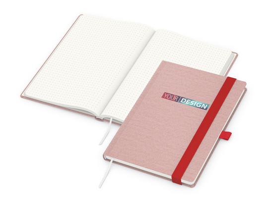 Notizbuch Ocean-Book RECYCLING rPET-Hardcover farbig A5, Lineatur Punktraster, Material-Infoblatt nein