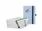 Notizbuch Ocean-Book RECYCLING rPET-Hardcover farbig A5, Lineatur Punktraster, Material-Infoblatt ja