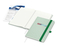 Notizbuch Ocean-Book RECYCLING rPET-Hardcover farbig A5, Lineatur Winkelkaro, Material-Infoblatt ja