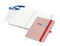 Notizbuch Ocean-Book RECYCLING rPET-Hardcover farbig A5, Lineatur Winkelkaro, Material-Infoblatt ja