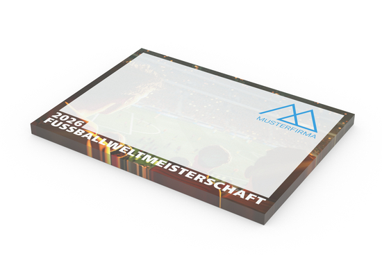 WM-Haftnotiz Motiv Fußball-WM 2026, WM-Motiv Stadionemotion