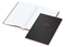Notizbuch Tablet-Book Farbschnitt Naturkarton-Softcover schwarz, Papierformat/Lineatur DIN A4 / Punktraster, Farbschnitt/Logodruck rot/rot